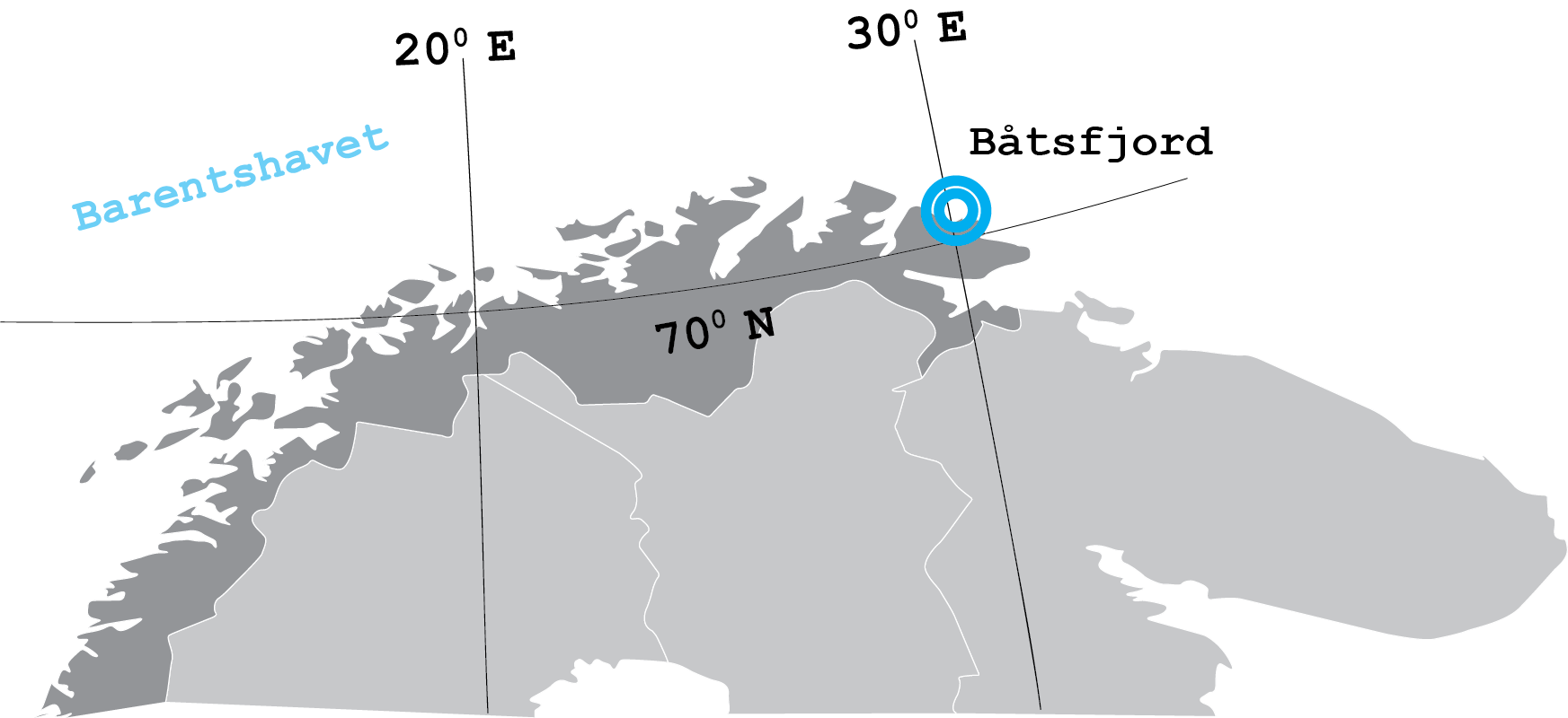 Kart over Båtsfjord lokasjon