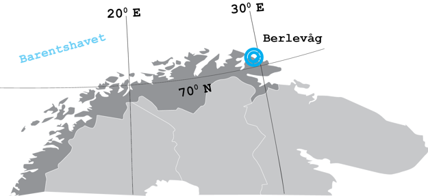 Kart over Berlevåg lokasjon