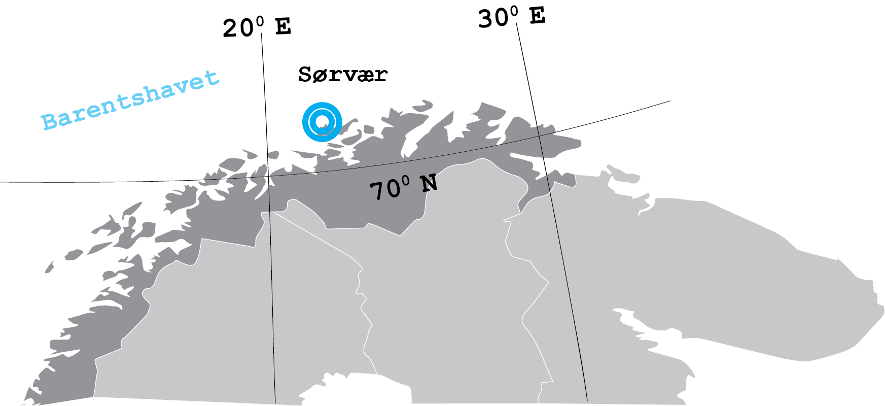 Kart med Sørvær