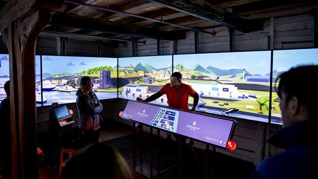 Fin City interaktivt spill på StoreBlå museet