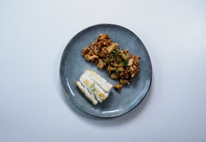 Stekt torsk med soppgryte